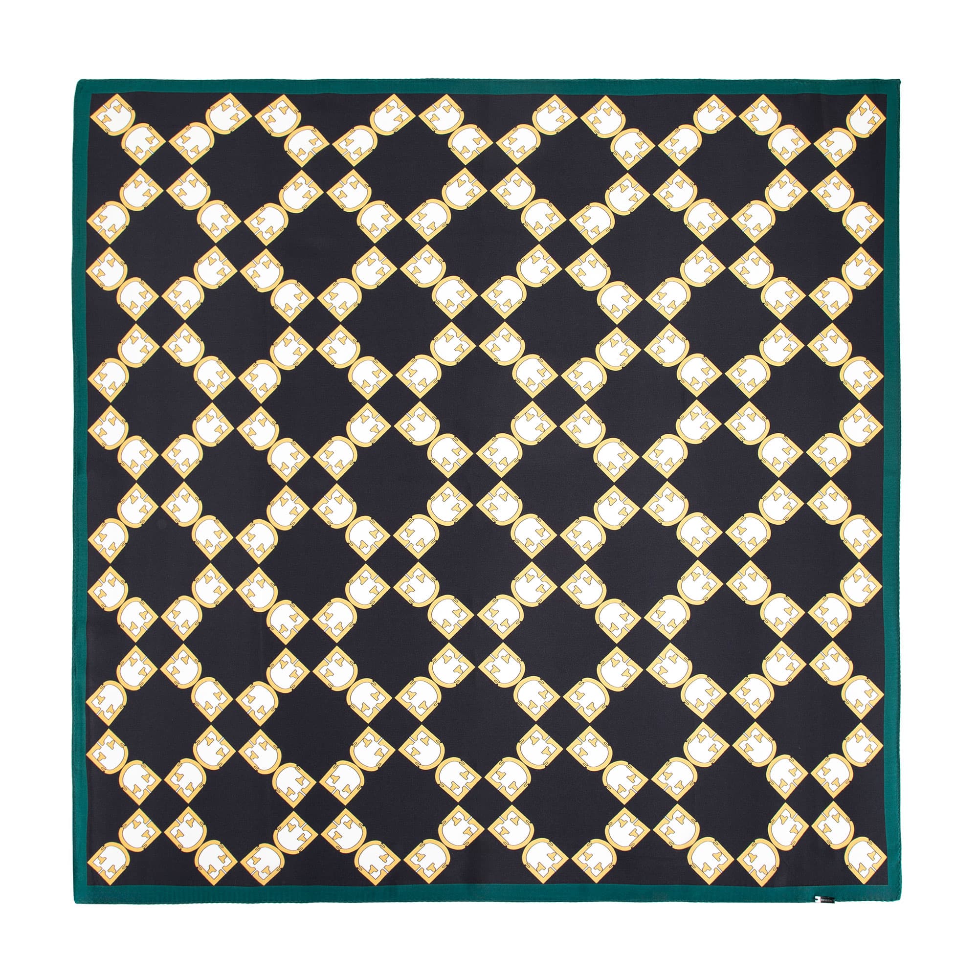 Dámska hodvábna šatka s geometrickým motívom 103-7D-S02-X5
