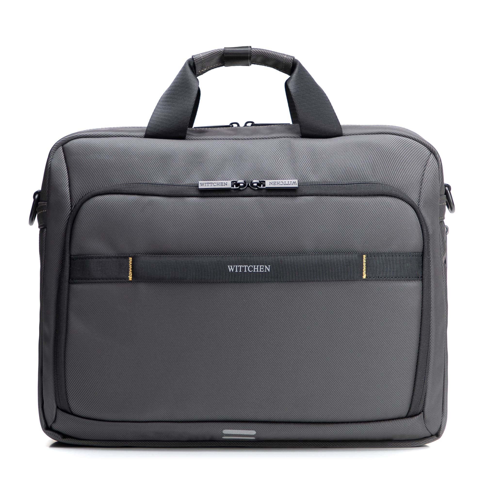Pánska taška na notebook 17" z polyesteru s rozšíriteľným dnom sivá 102-3P-810-8 1