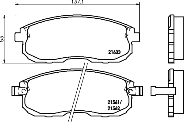 HELLA Sada brzdových platničiek kotúčovej brzdy 8DB 355 016-381 1