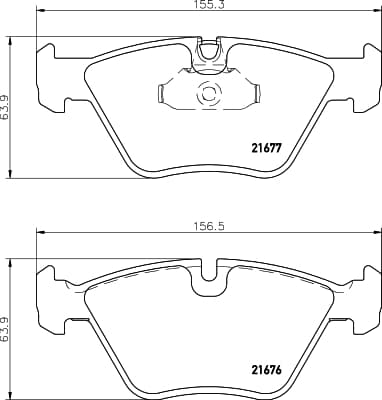 HELLA Sada brzdových platničiek kotúčovej brzdy 8DB 355 007-961 1