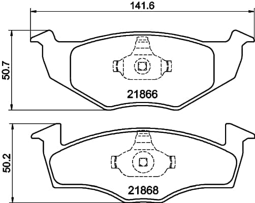 HELLA Sada brzdových platničiek kotúčovej brzdy 8DB 355 008-351 1