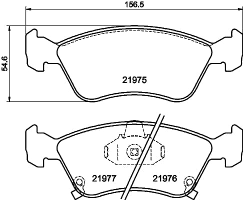 HELLA Sada brzdových platničiek kotúčovej brzdy 8DB 355 016-981 1