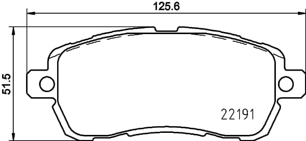 HELLA Sada brzdových platničiek kotúčovej brzdy 8DB 355 031-721 1