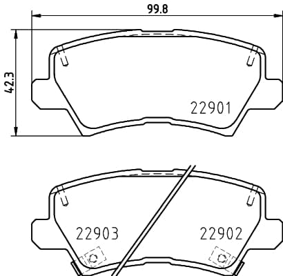 HELLA Sada brzdových platničiek kotúčovej brzdy 8DB 355 037-921 1