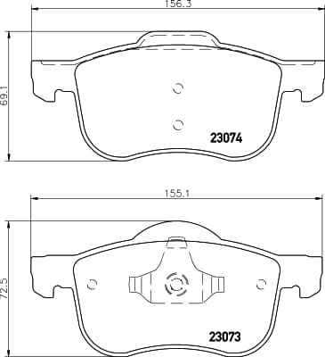 HELLA Sada brzdových platničiek kotúčovej brzdy 8DB 355 008-851 1