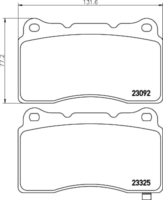 HELLA Sada brzdových platničiek kotúčovej brzdy 8DB 355 006-601 1