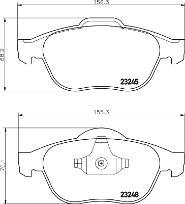 HELLA Sada brzdových platničiek kotúčovej brzdy 8DB 355 009-111 1