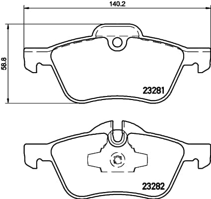 HELLA Sada brzdových platničiek kotúčovej brzdy 8DB 355 009-171 1