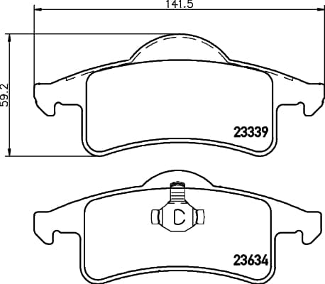 HELLA Sada brzdových platničiek kotúčovej brzdy 8DB 355 009-891 1