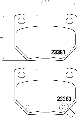 HELLA Sada brzdových platničiek kotúčovej brzdy 8DB 355 011-601 1