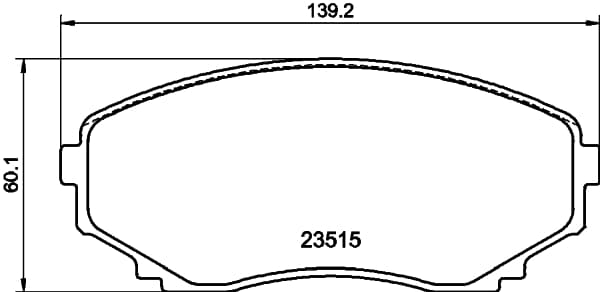 HELLA Sada brzdových platničiek kotúčovej brzdy 8DB 355 009-641 1