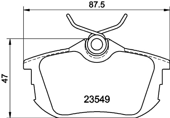 HELLA Sada brzdových platničiek kotúčovej brzdy 8DB 355 018-271 1