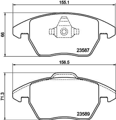 HELLA Sada brzdových platničiek kotúčovej brzdy 8DB 355 014-511 1