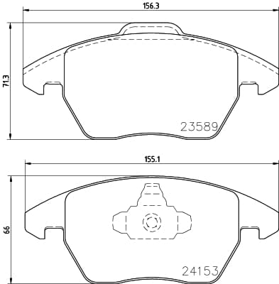 HELLA Sada brzdových platničiek kotúčovej brzdy 8DB 355 011-811 1