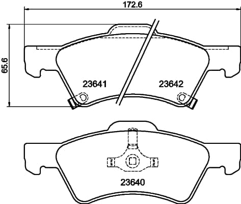 HELLA Sada brzdových platničiek kotúčovej brzdy 8DB 355 010-061 1