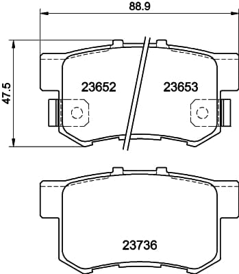 HELLA Sada brzdových platničiek kotúčovej brzdy 8DB 355 009-581 1