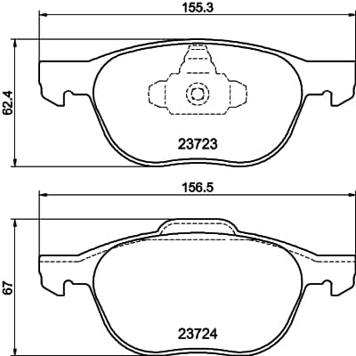 HELLA Sada brzdových platničiek kotúčovej brzdy 8DB 355 011-191 1