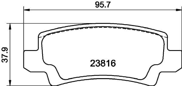 HELLA Sada brzdových platničiek kotúčovej brzdy 8DB 355 010-841 1