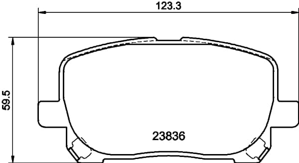 HELLA Sada brzdových platničiek kotúčovej brzdy 8DB 355 010-221 1