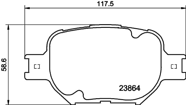 HELLA Sada brzdových platničiek kotúčovej brzdy 8DB 355 010-201 1