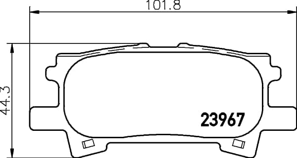 HELLA Sada brzdových platničiek kotúčovej brzdy 8DB 355 010-621 1
