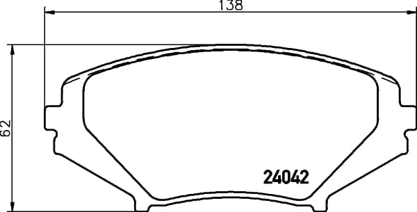 HELLA Sada brzdových platničiek kotúčovej brzdy 8DB 355 010-881 1