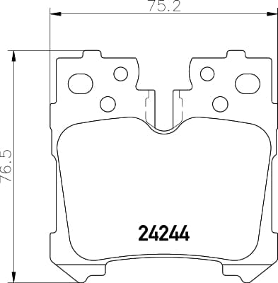 HELLA Sada brzdových platničiek kotúčovej brzdy 8DB 355 006-651 1
