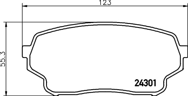 HELLA Sada brzdových platničiek kotúčovej brzdy 8DB 355 006-941 1
