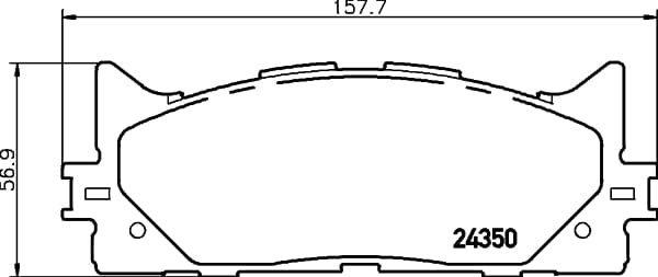 HELLA Sada brzdových platničiek kotúčovej brzdy 8DB 355 012-401 1