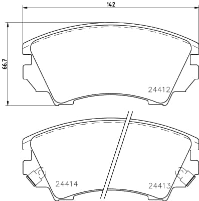 HELLA Sada brzdových platničiek kotúčovej brzdy 8DB 355 013-041 1