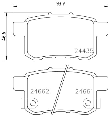 HELLA Sada brzdových platničiek kotúčovej brzdy 8DB 355 013-631 1