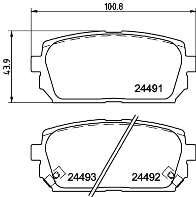 HELLA Sada brzdových platničiek kotúčovej brzdy 8DB 355 012-971 1