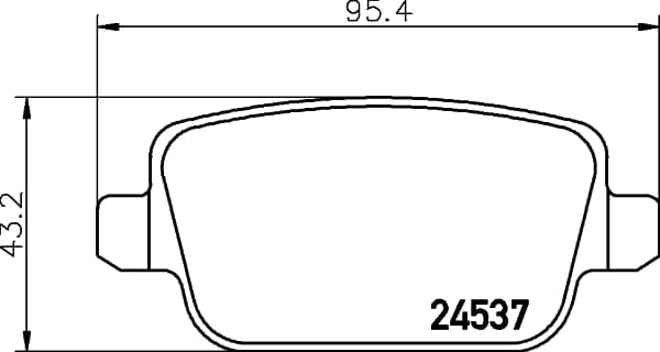 HELLA Sada brzdových platničiek kotúčovej brzdy 8DB 355 025-351 1