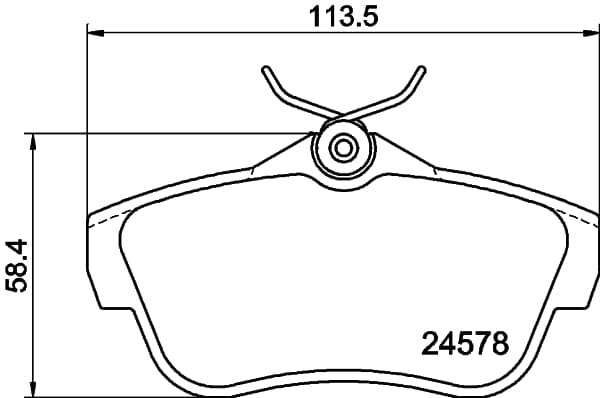 HELLA Sada brzdových platničiek kotúčovej brzdy 8DB 355 013-421 1