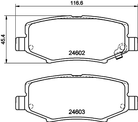 HELLA Sada brzdových platničiek kotúčovej brzdy 8DB 355 014-381 1