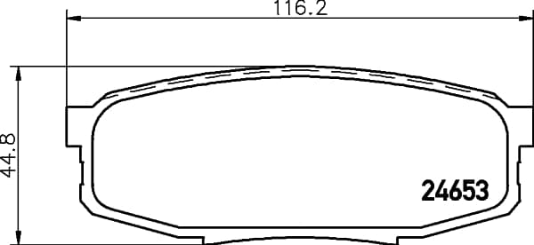 HELLA Sada brzdových platničiek kotúčovej brzdy 8DB 355 013-771 1