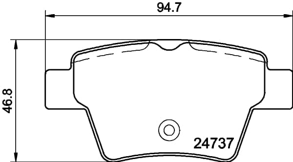 HELLA Sada brzdových platničiek kotúčovej brzdy 8DB 355 013-851 1