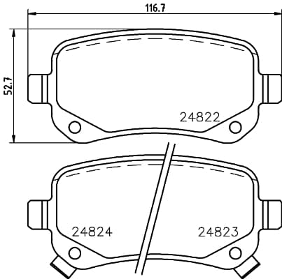 HELLA Sada brzdových platničiek kotúčovej brzdy 8DB 355 014-331 1
