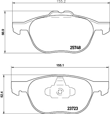 HELLA Sada brzdových platničiek kotúčovej brzdy 8DB 355 020-411 1
