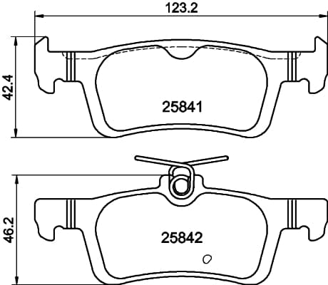 HELLA Sada brzdových platničiek kotúčovej brzdy 8DB 355 031-761 1