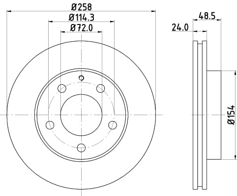HELLA Brzdový kotúč 8DD 355 103-221 1