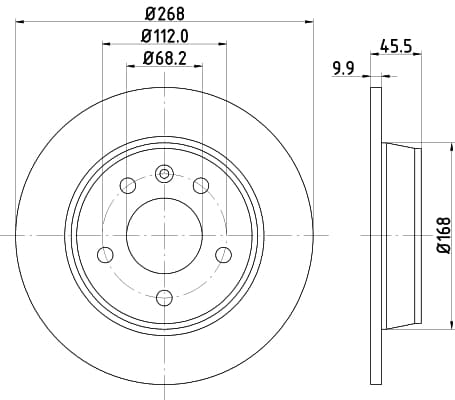 HELLA Brzdový kotúč 8DD 355 104-501 1