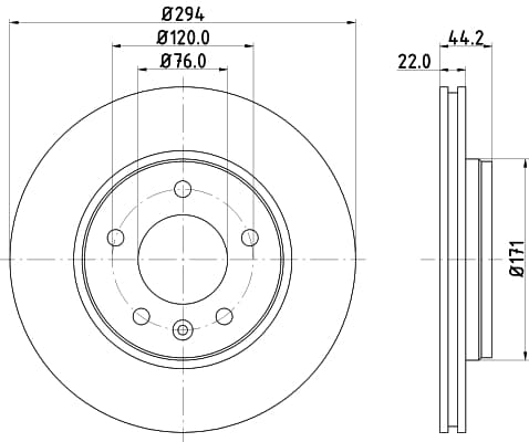 HELLA Brzdový kotúč 8DD 355 128-031 1