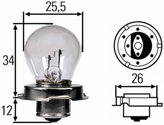 HELLA Žiarovka pre hlavný svetlomet 8GA008899061 1
