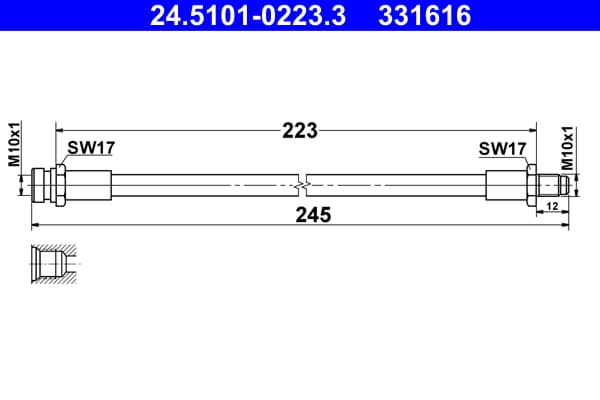ATE Brzdová hadica 24.5101-0223.3 1