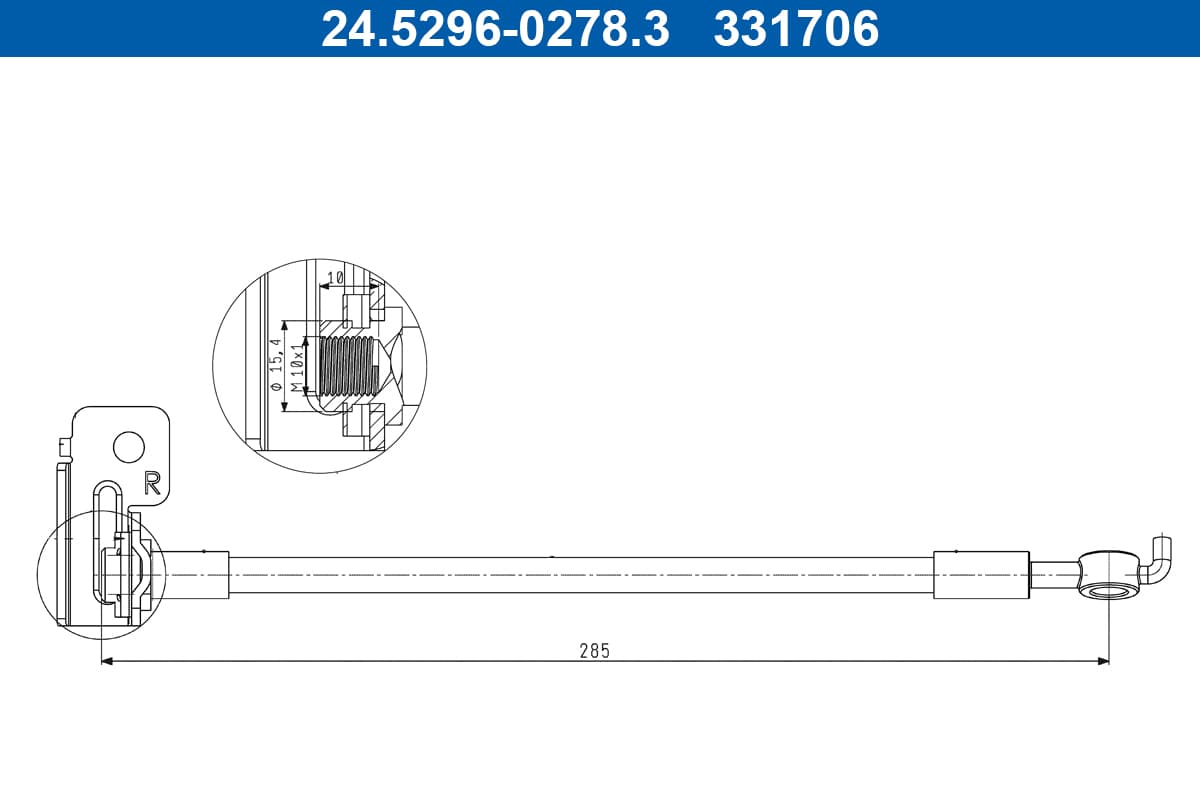 ATE Brzdová hadica 24.5296-0278.3 1