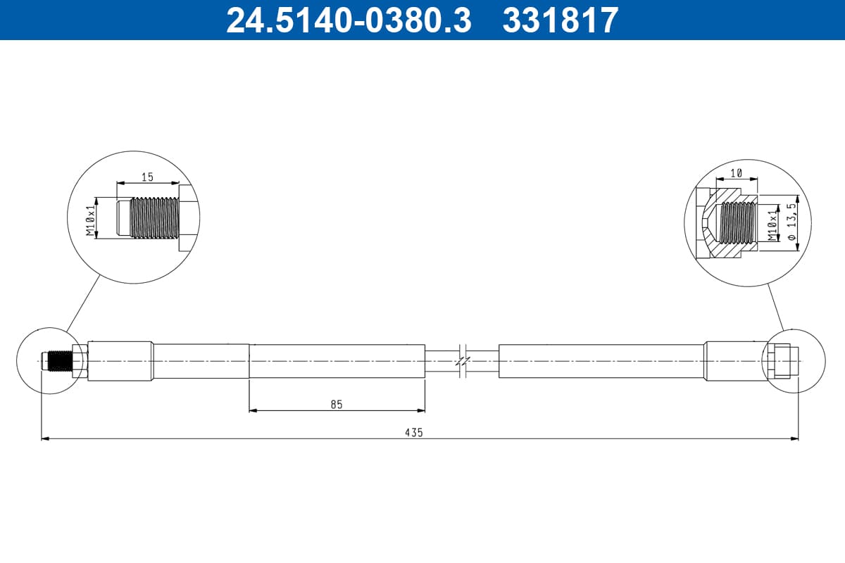 ATE Brzdová hadica 24.5140-0380.3 1