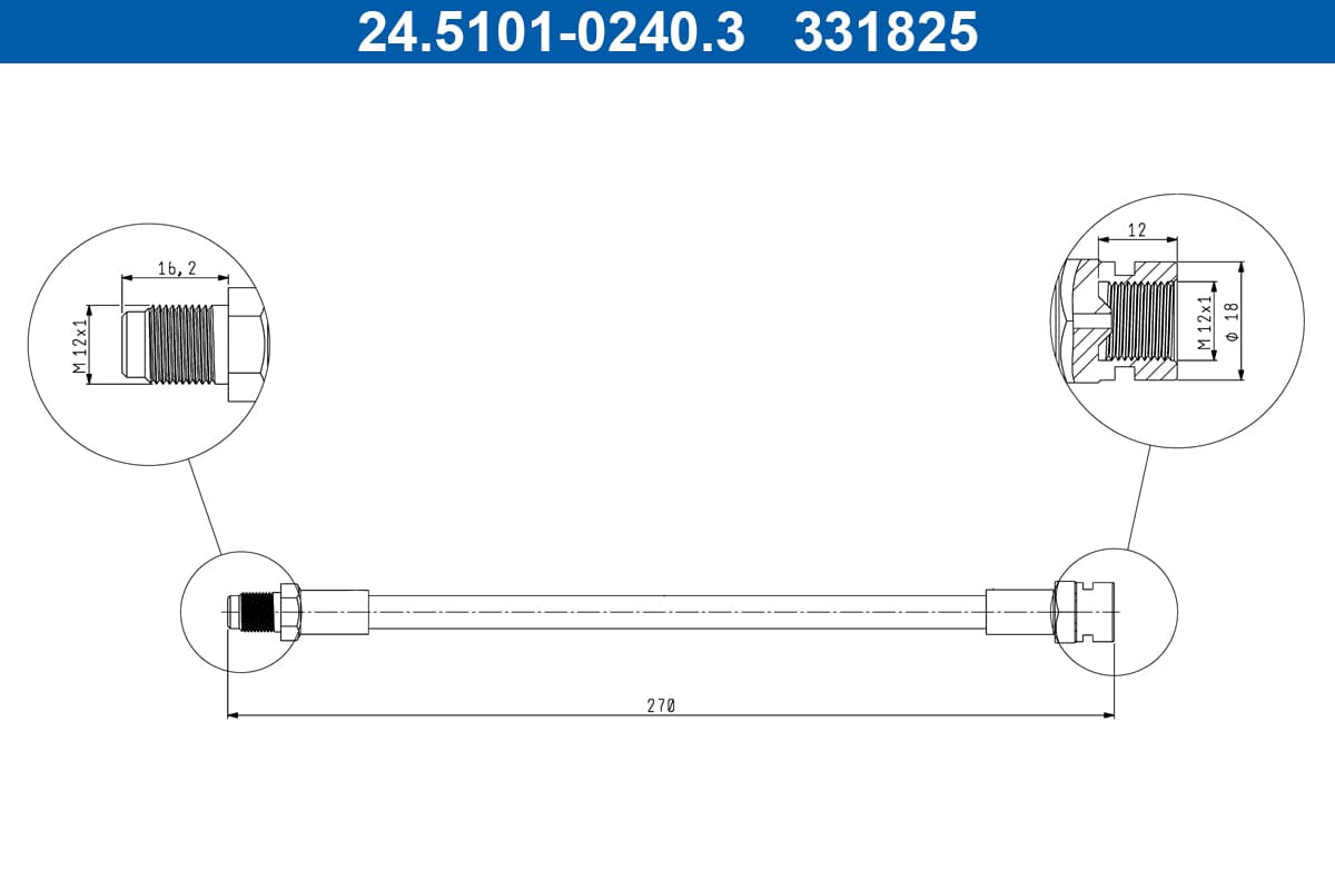 ATE Brzdová hadica 24.5101-0240.3 1