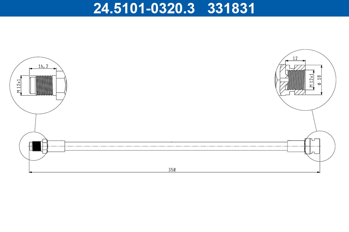 ATE Brzdová hadica 24.5101-0320.3 1