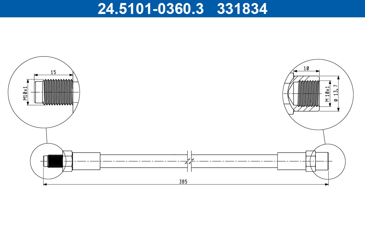 ATE Brzdová hadica 24.5101-0360.3 1